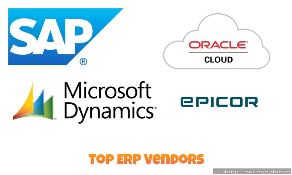 Top ERP vendors comparison chart.